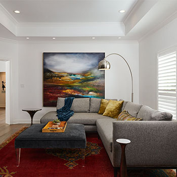 Living Room with Landscape art image